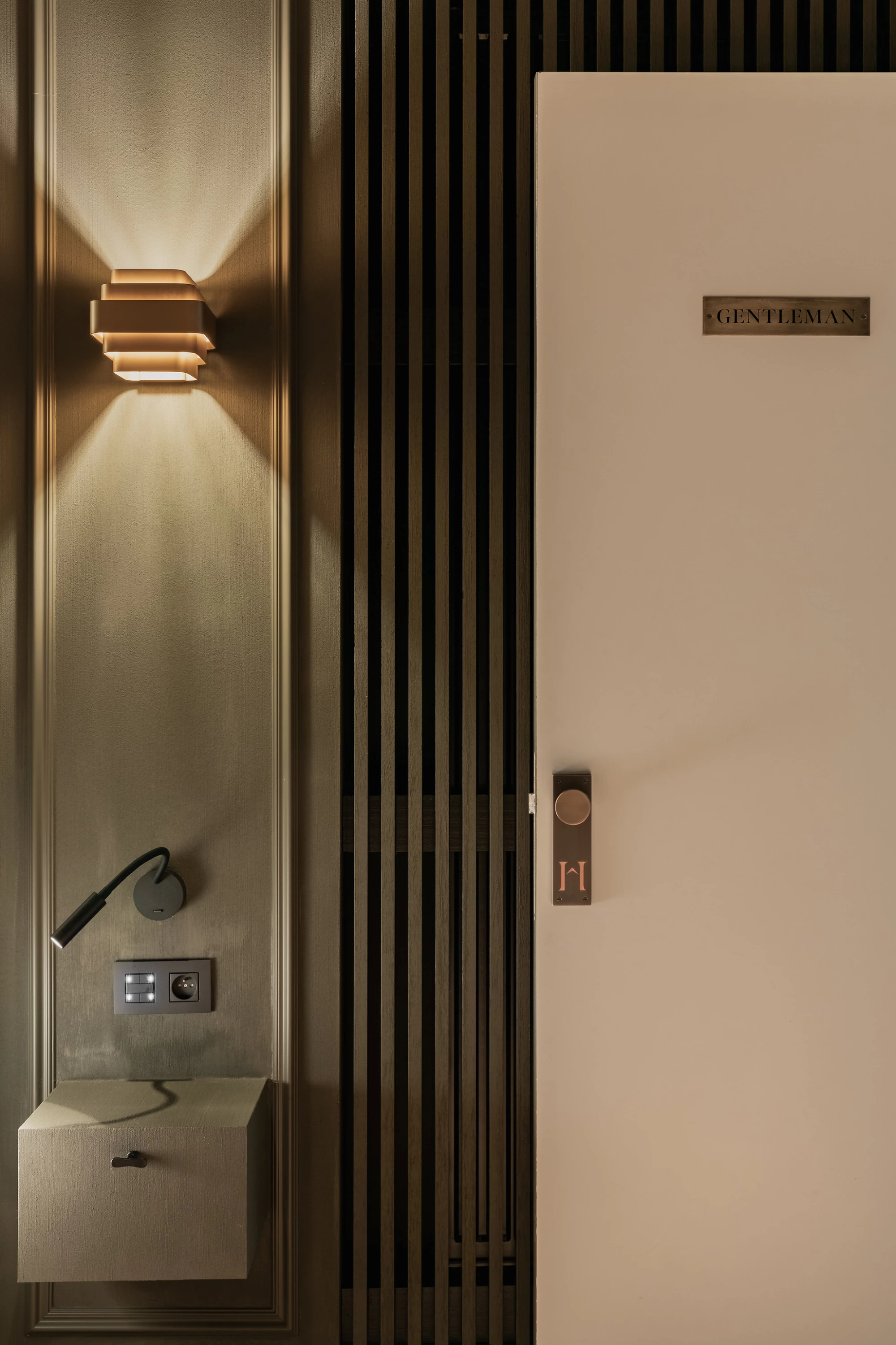 Close up deur kamer Gentleman B&B Herenhuis Izegem